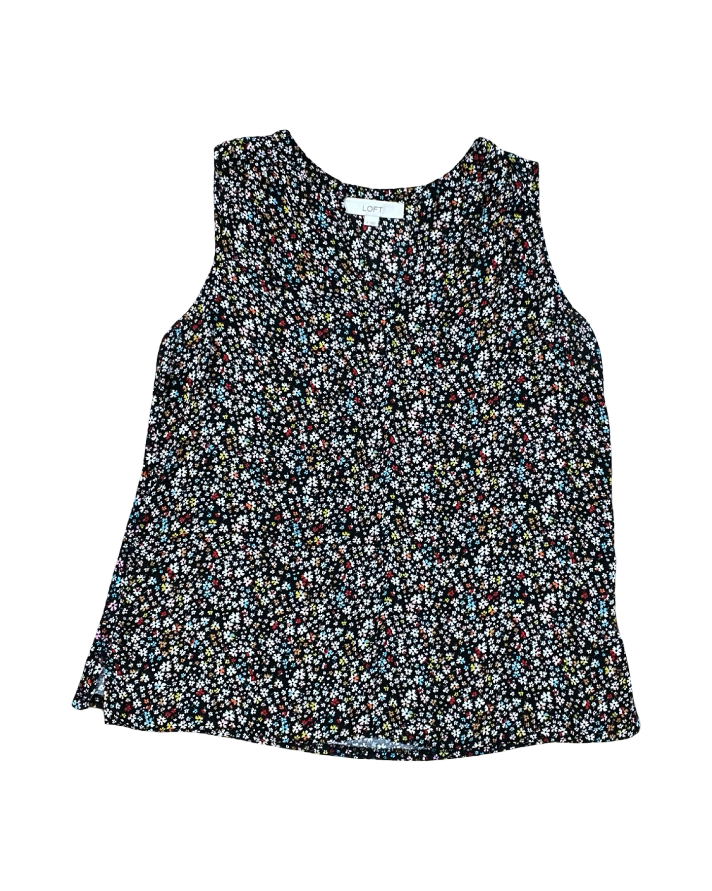 Top Sleeveless By Loft In Black, Size:S