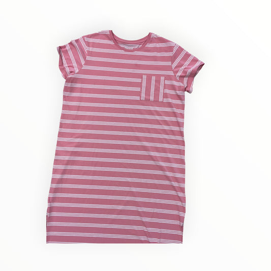 Dress Casual Maxi By Natural Reflections In Pink & White, Size:1X