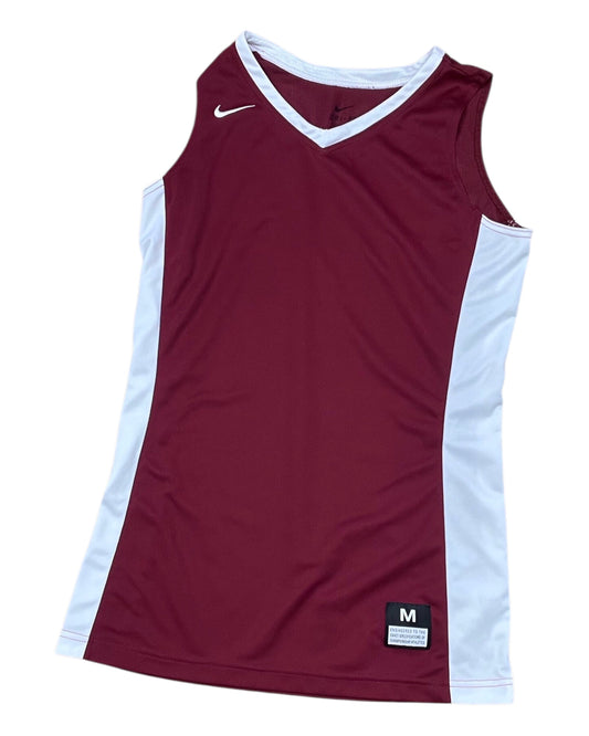 Top Sleeveless By Nike In Maroon, Size:M