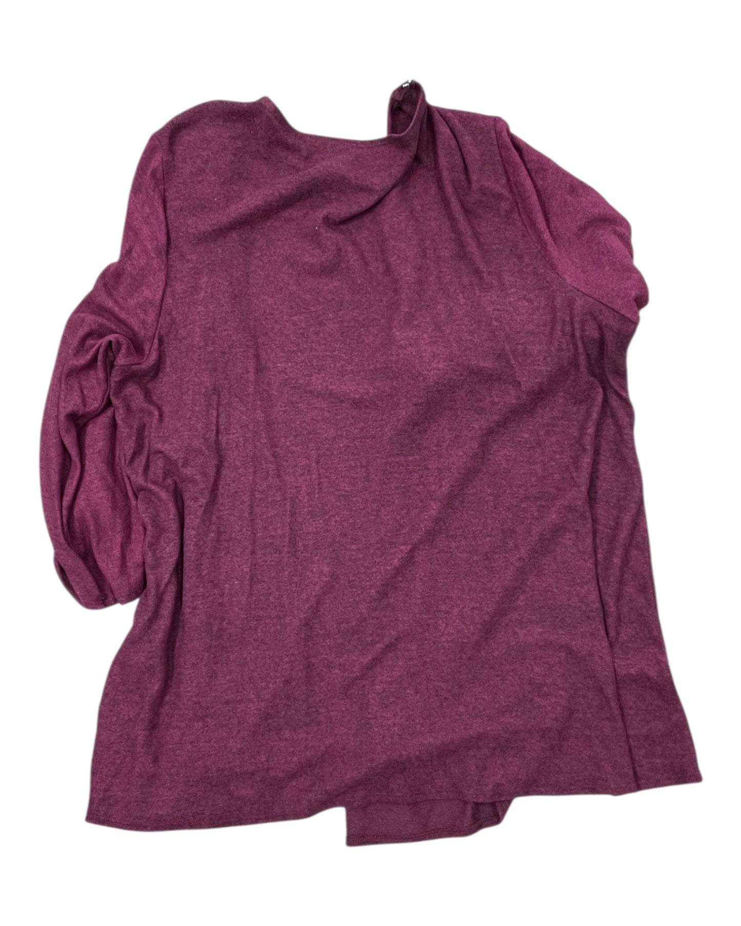 Cardigan By Agb In Maroon, Size:3X
