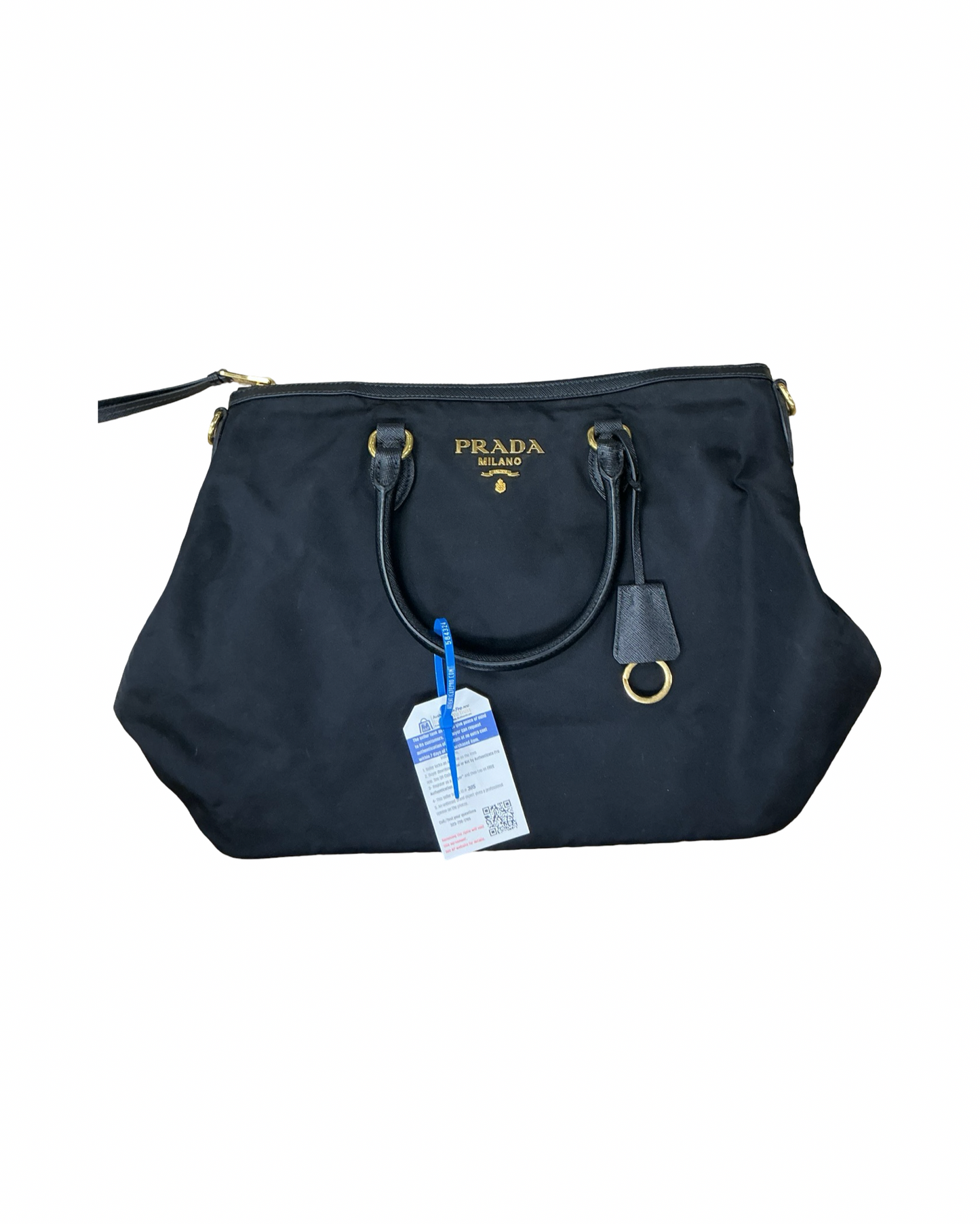 Handbag Luxury Designer By Prada In Black, Size:Medium