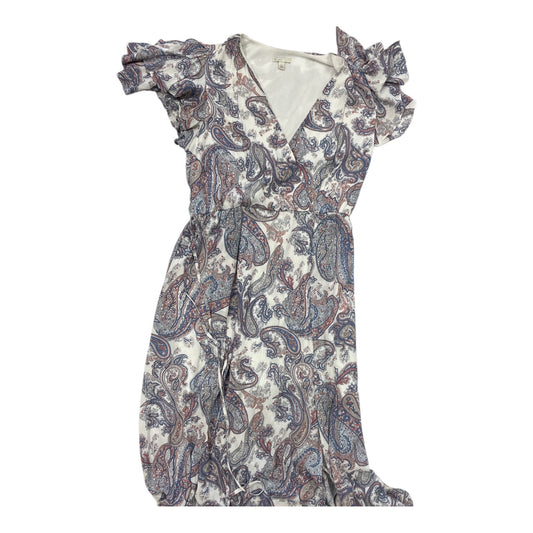Dress Casual Maxi By C Est. 1946 In Blue & White, Size:L