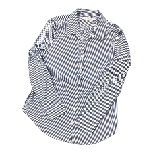 Blouse Ls By 89Th And Madison In Blue & White, Size:M
