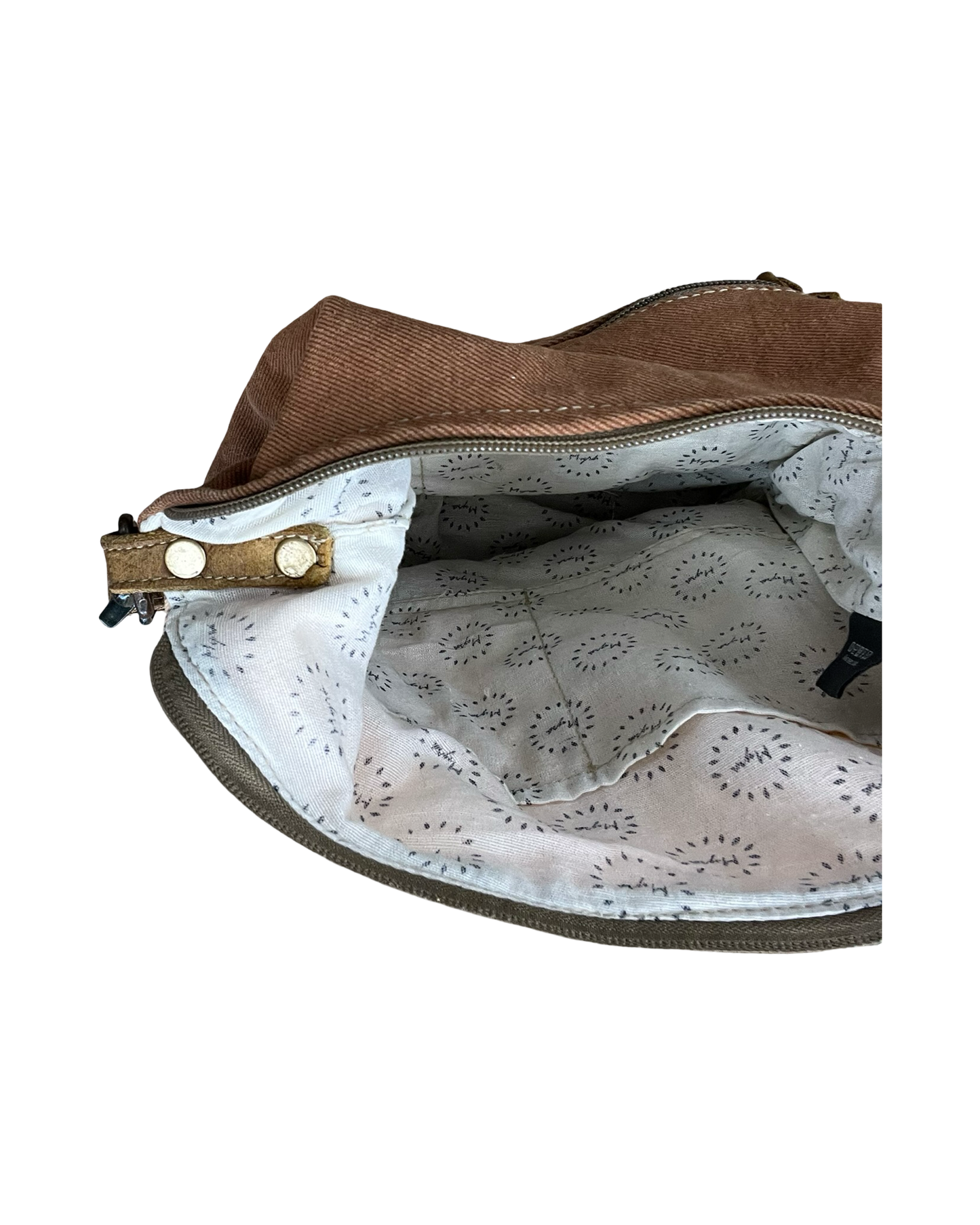 Crossbody By Myra In Brown & Cream, Size:Medium