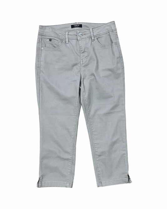 Pants Cropped By Curve Appeal In Tan, Size:4