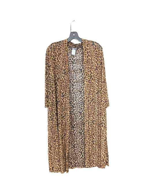 Cardigan By Clothes Mentor In Animal Print, Size:2X