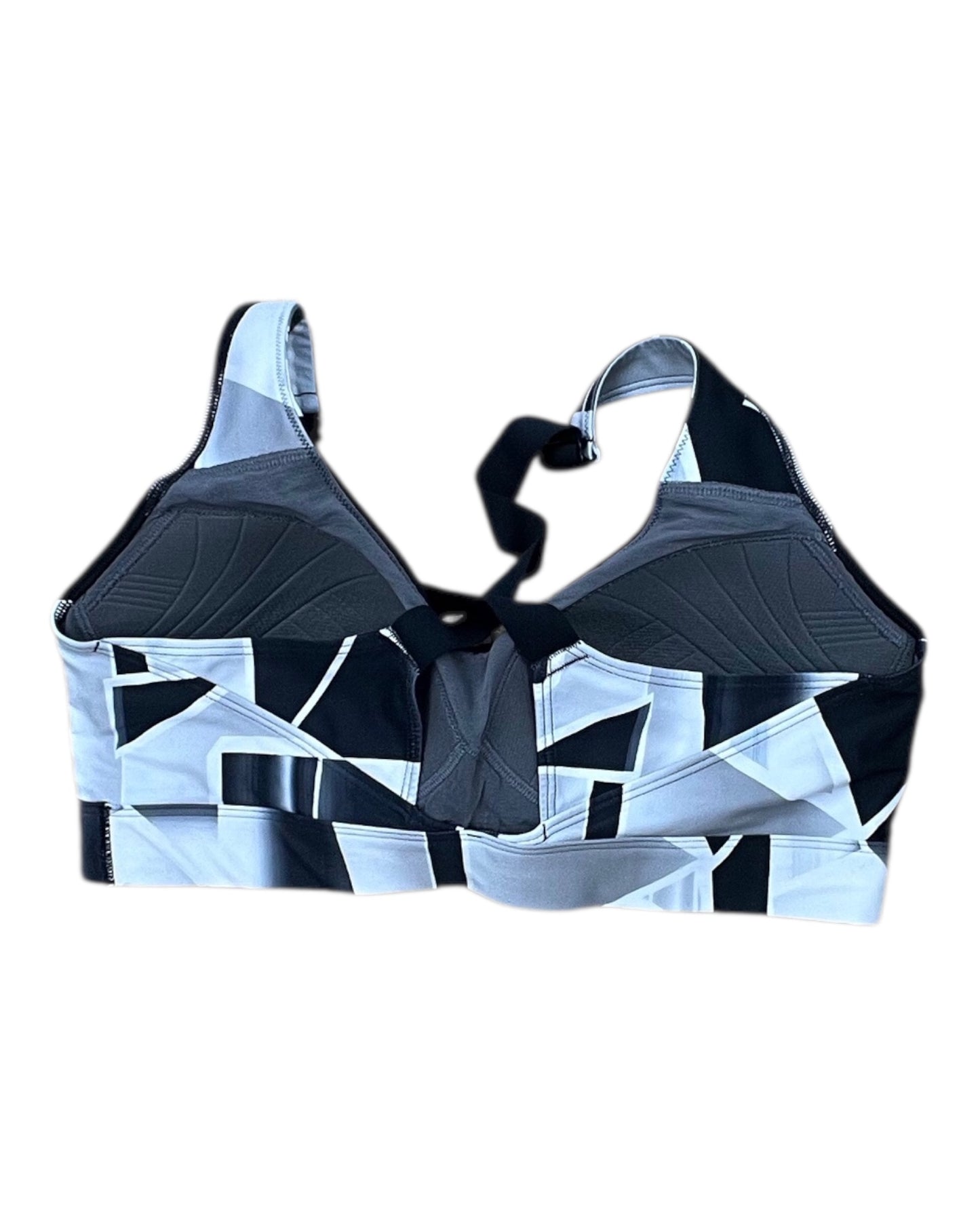 Athletic Bra By Nike In Black & Grey, Size:L