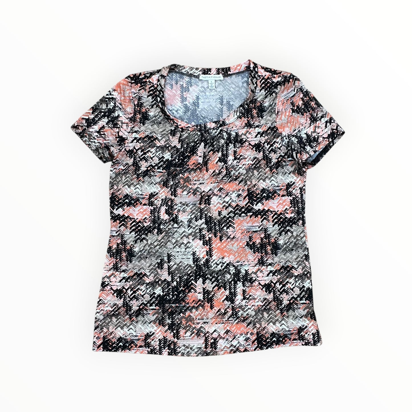 Top Ss By Notations In Black & Orange, Size:S