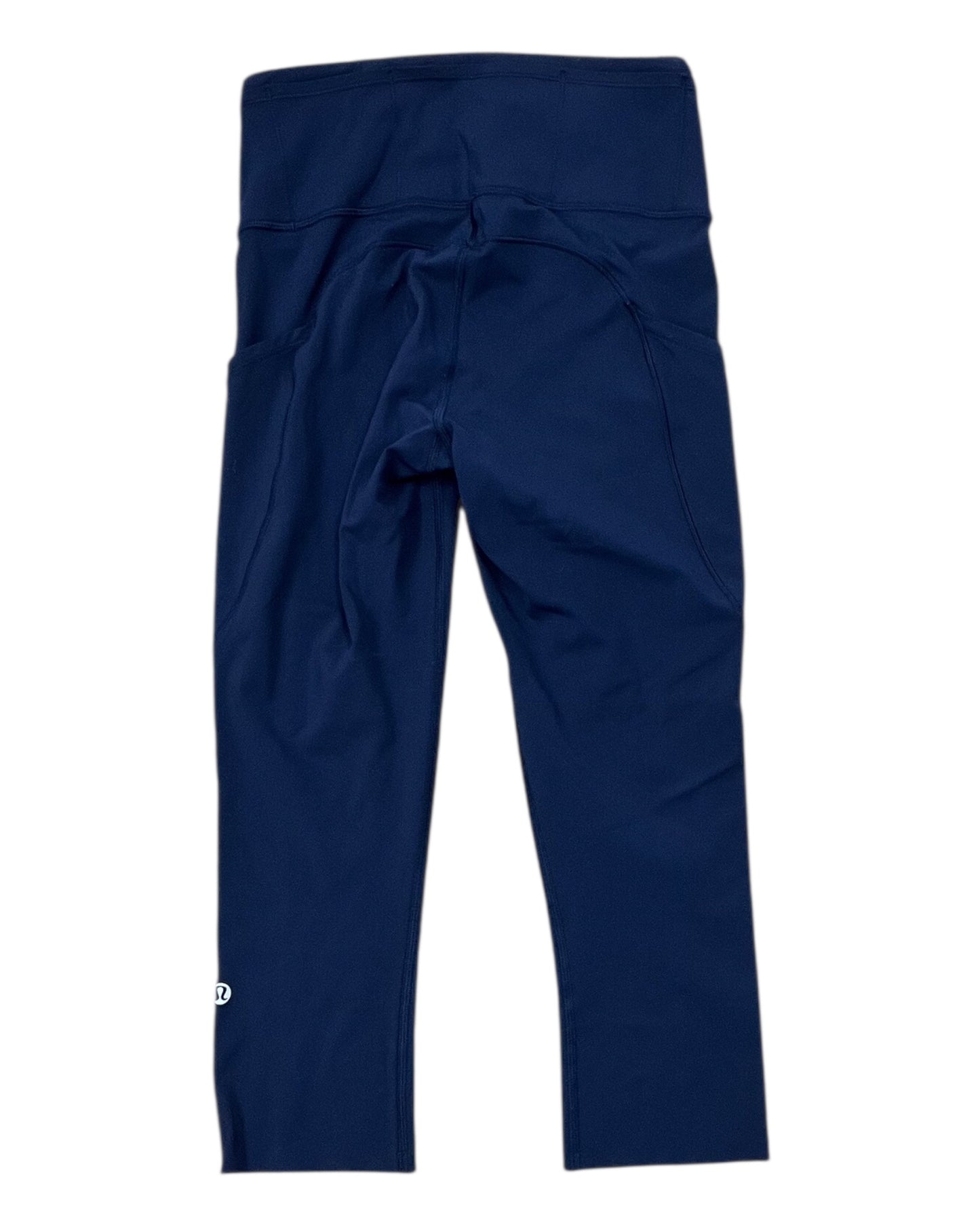 Athletic Leggings Capris By Lululemon In Navy, Size:S