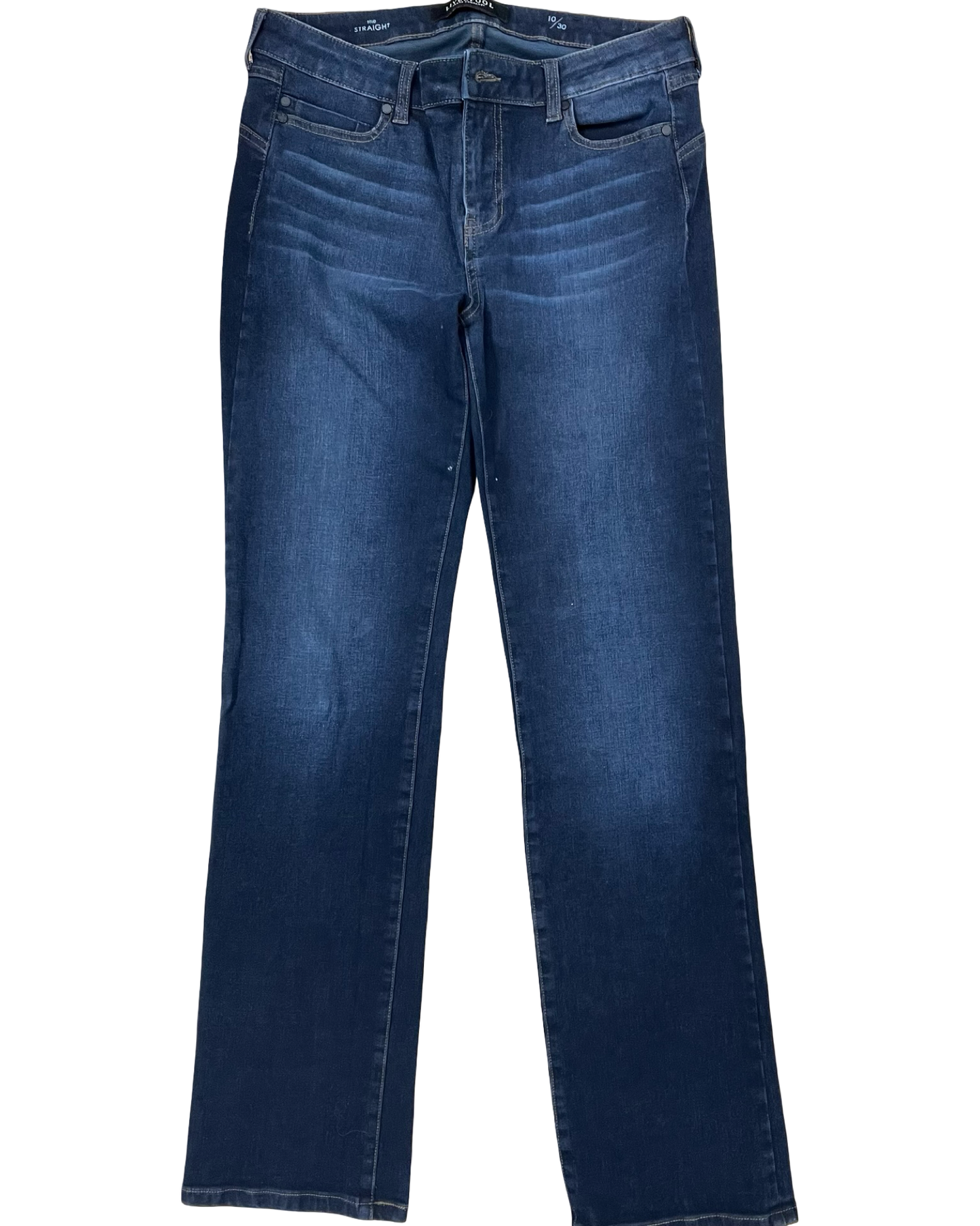 Jeans Straight By Liverpool In Blue Denim, Size:10