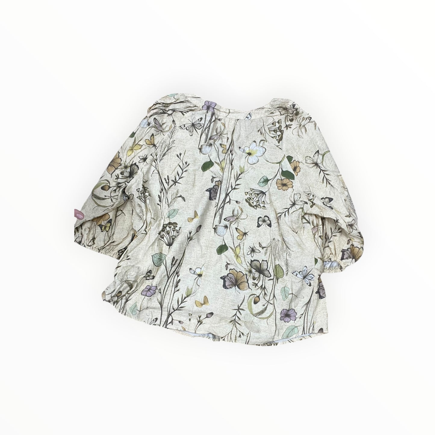 Top 3/4 Sleeve By Tamara H In Tan, Size:Xl