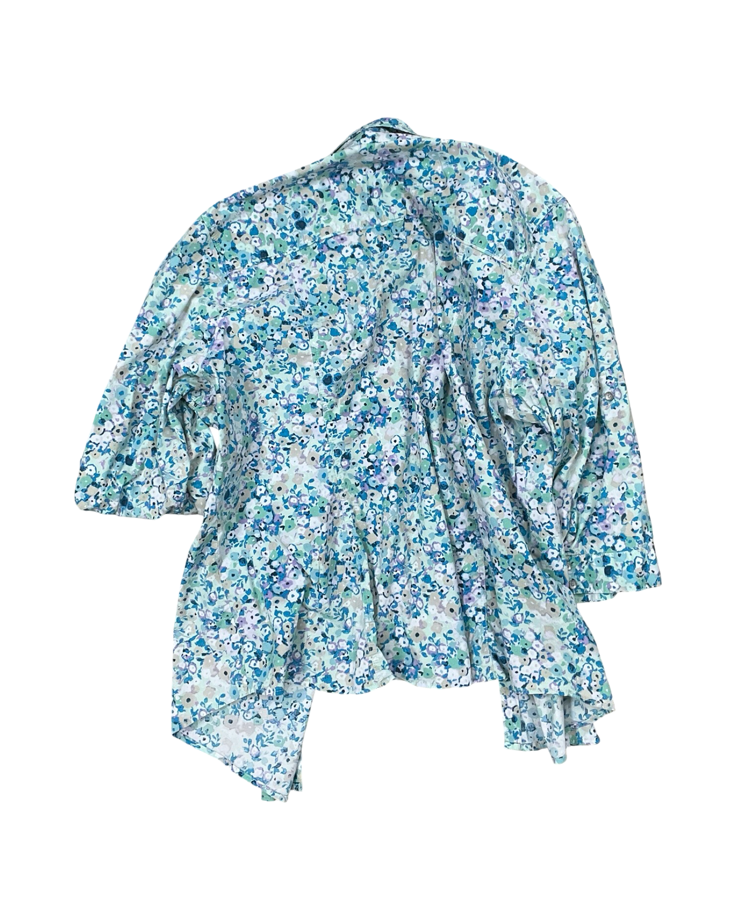 Blouse 3/4 Sleeve By Sonoma In Teal, Size:2X
