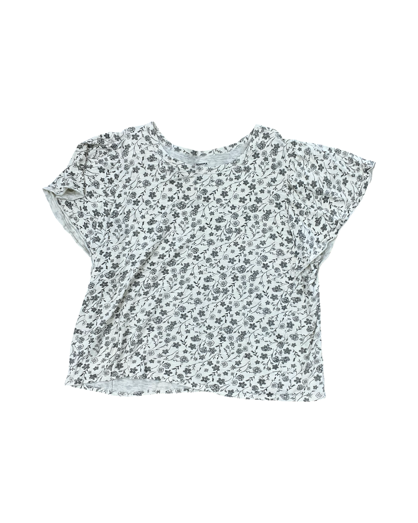 Top Ss By Sonoma In Cream, Size:1X