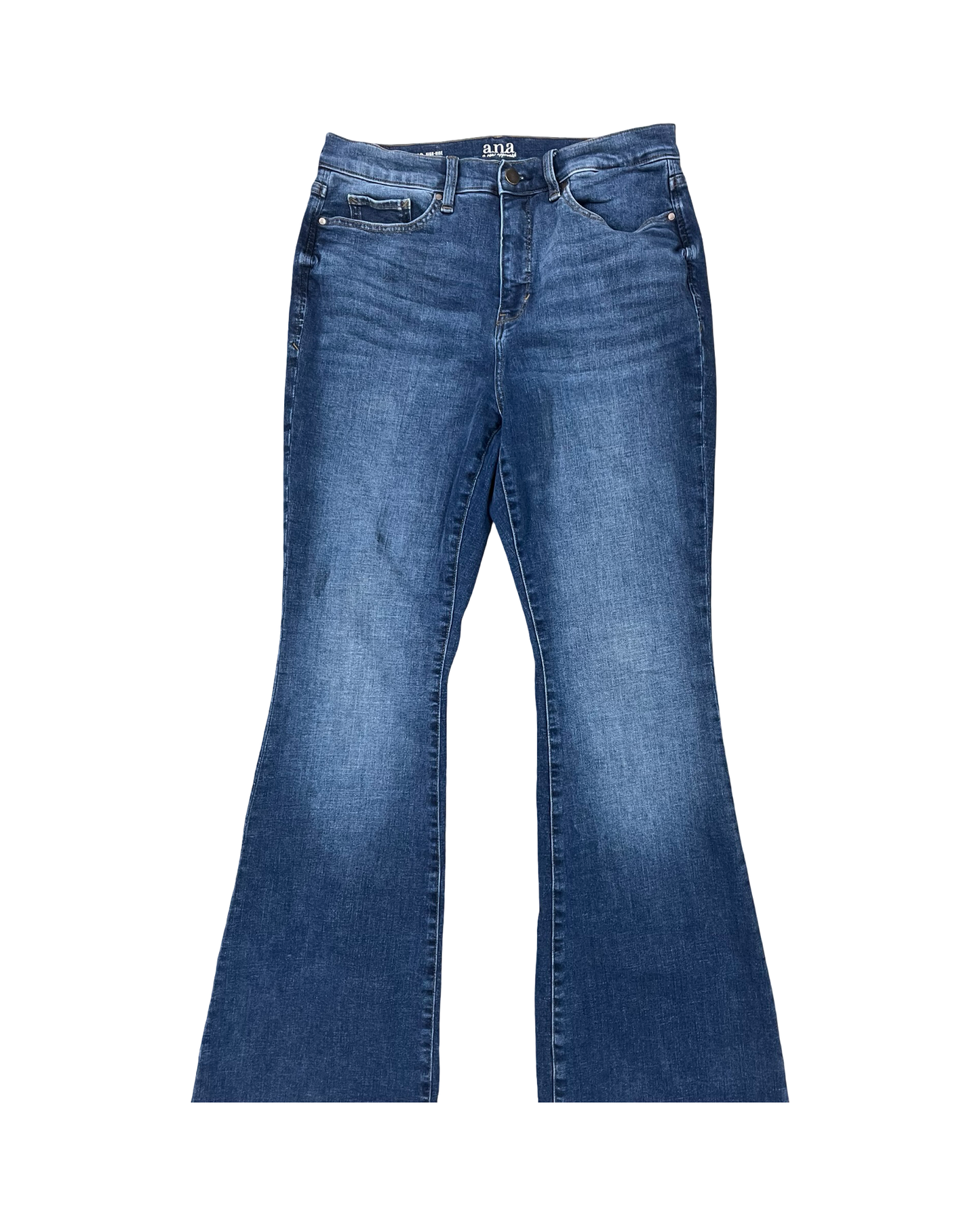 Jeans Flared By Ana In Blue Denim, Size:12