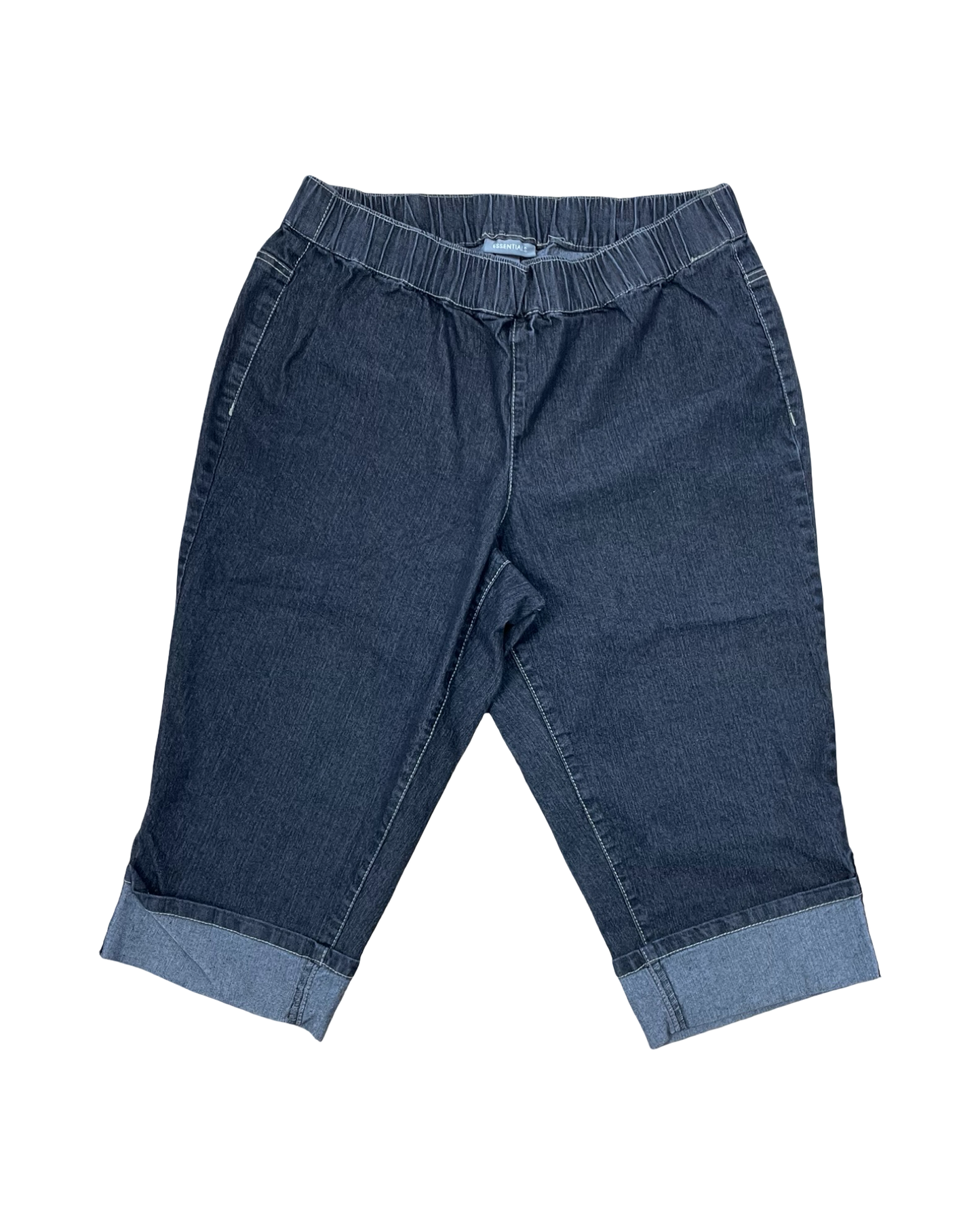Jeans Cropped By Essentials In Black, Size:2X