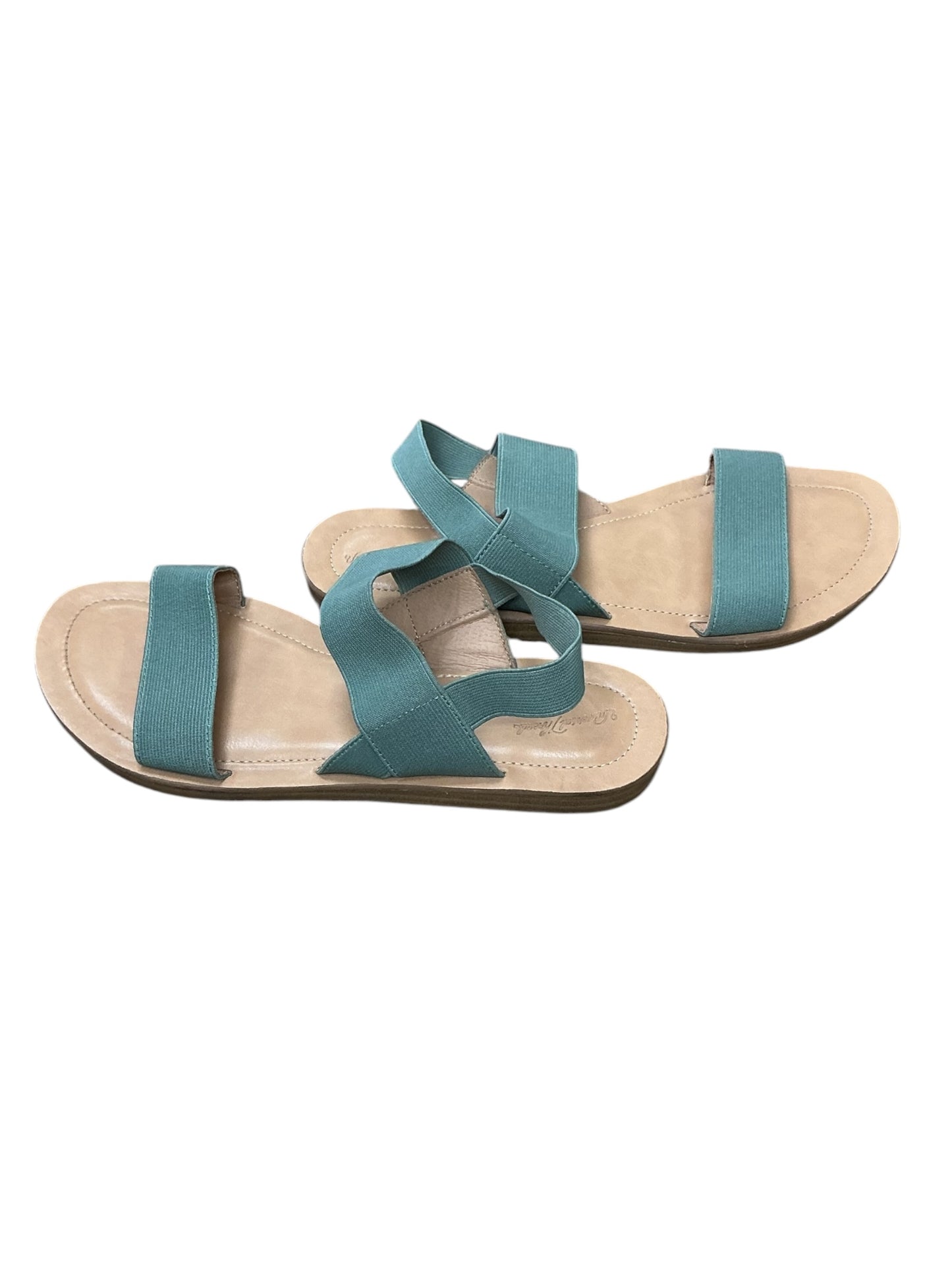 Sandals Flats By Universal Thread In Green, Size:8