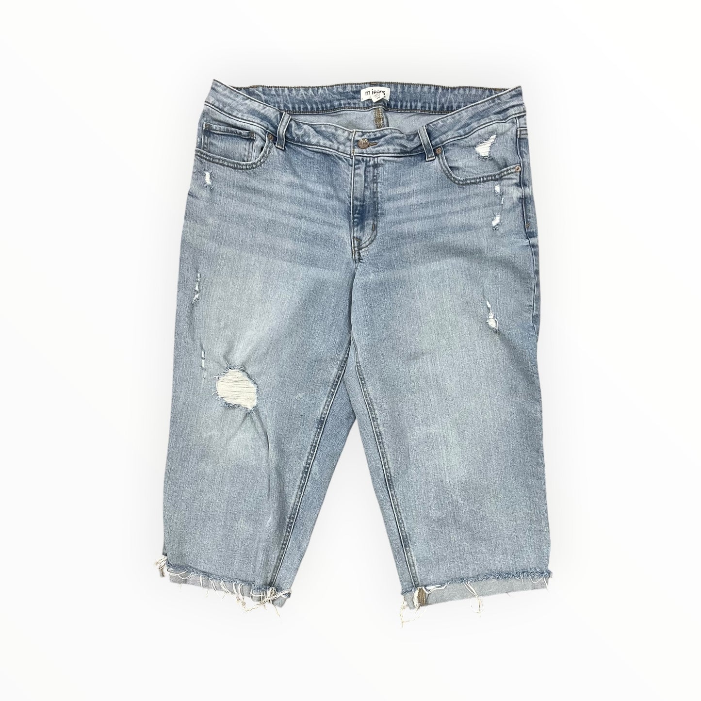 Jeans Cropped By Maurices In Blue Denim, Size:18