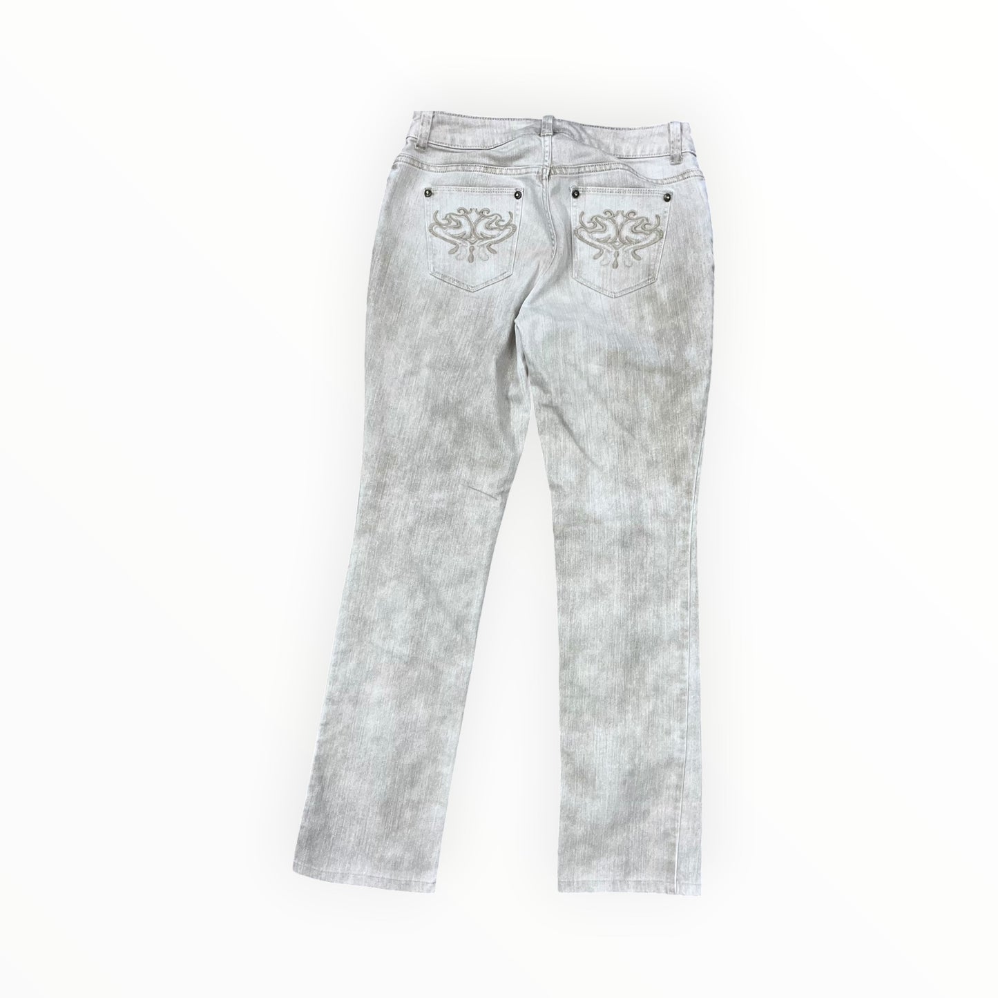 Jeans Straight By Chicos In Tan Denim, Size:4
