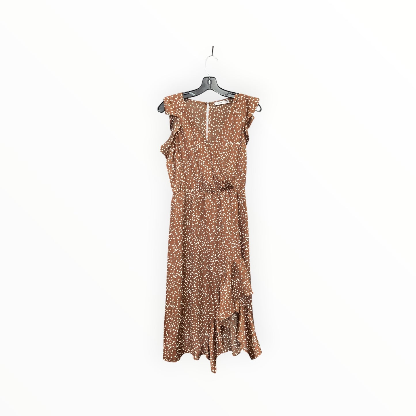 Dress Casual Midi By Lush In Brown & Cream, Size:S
