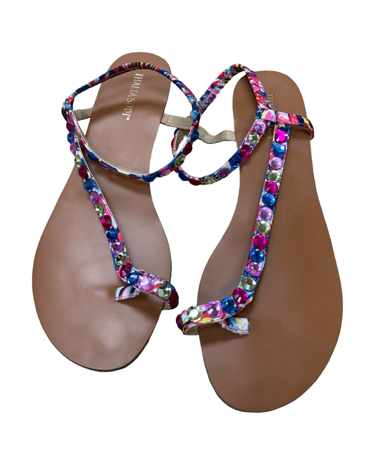 Sandals Flats By Thalia Sodi In Pink, Size:9