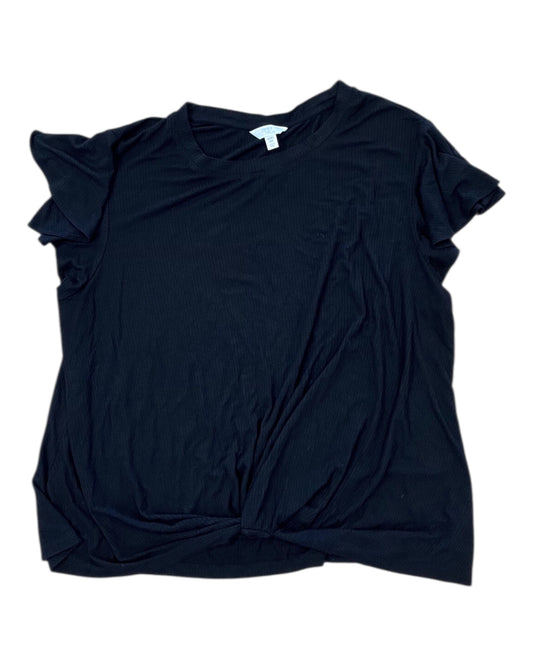 Top Ss By Time And Tru In Black, Size:3X