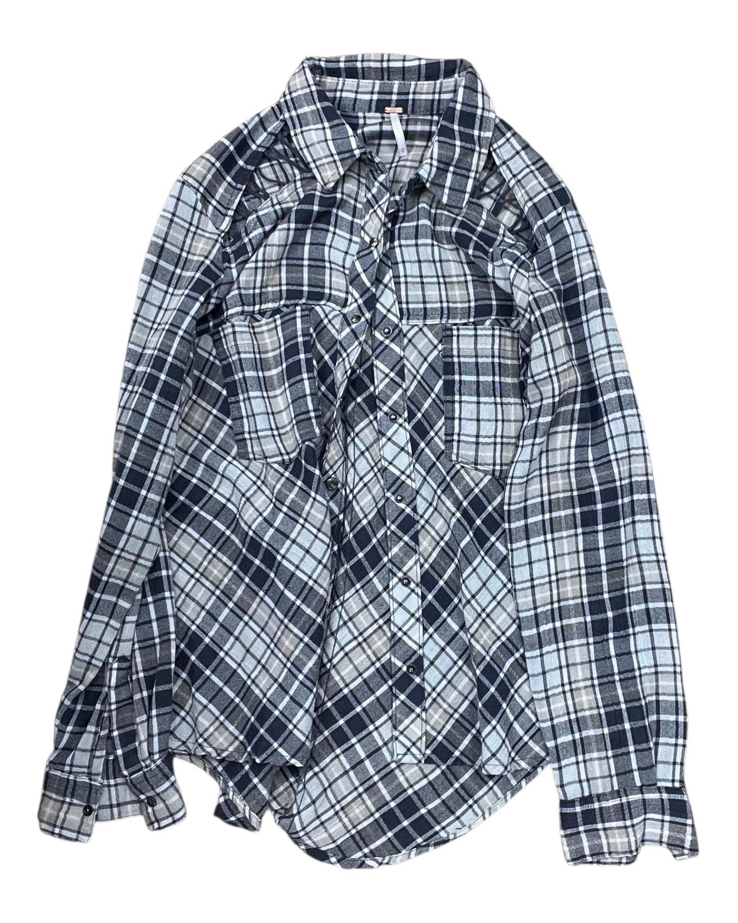 Blouse Ls By Free People In Grey, Size:Xs