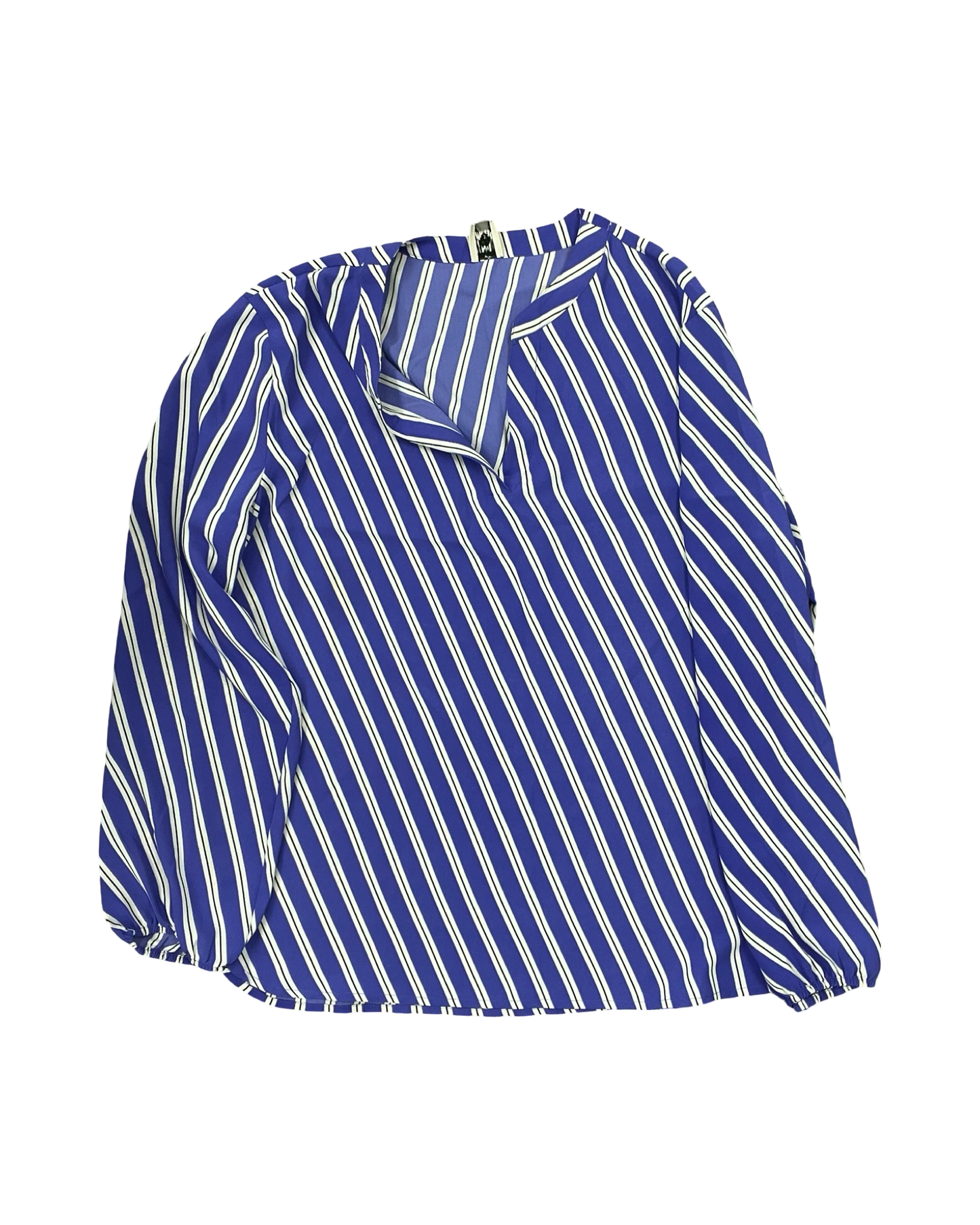 Top Ls By Anne Klein In Blue & White, Size:Xl