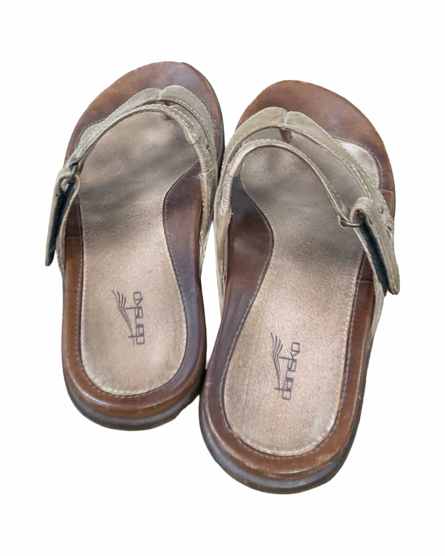 Sandals Flats By Dansko In Tan, Size:6.5