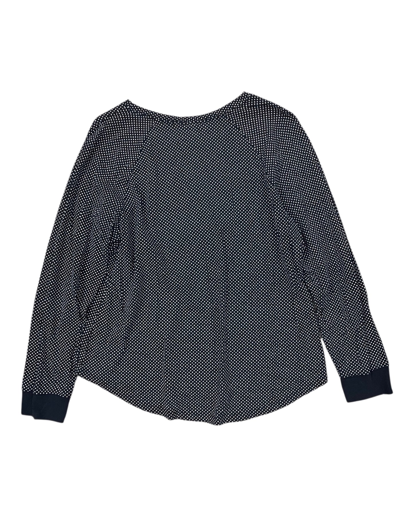 Top Ls By Liz Claiborne In Black & White, Size:Xl