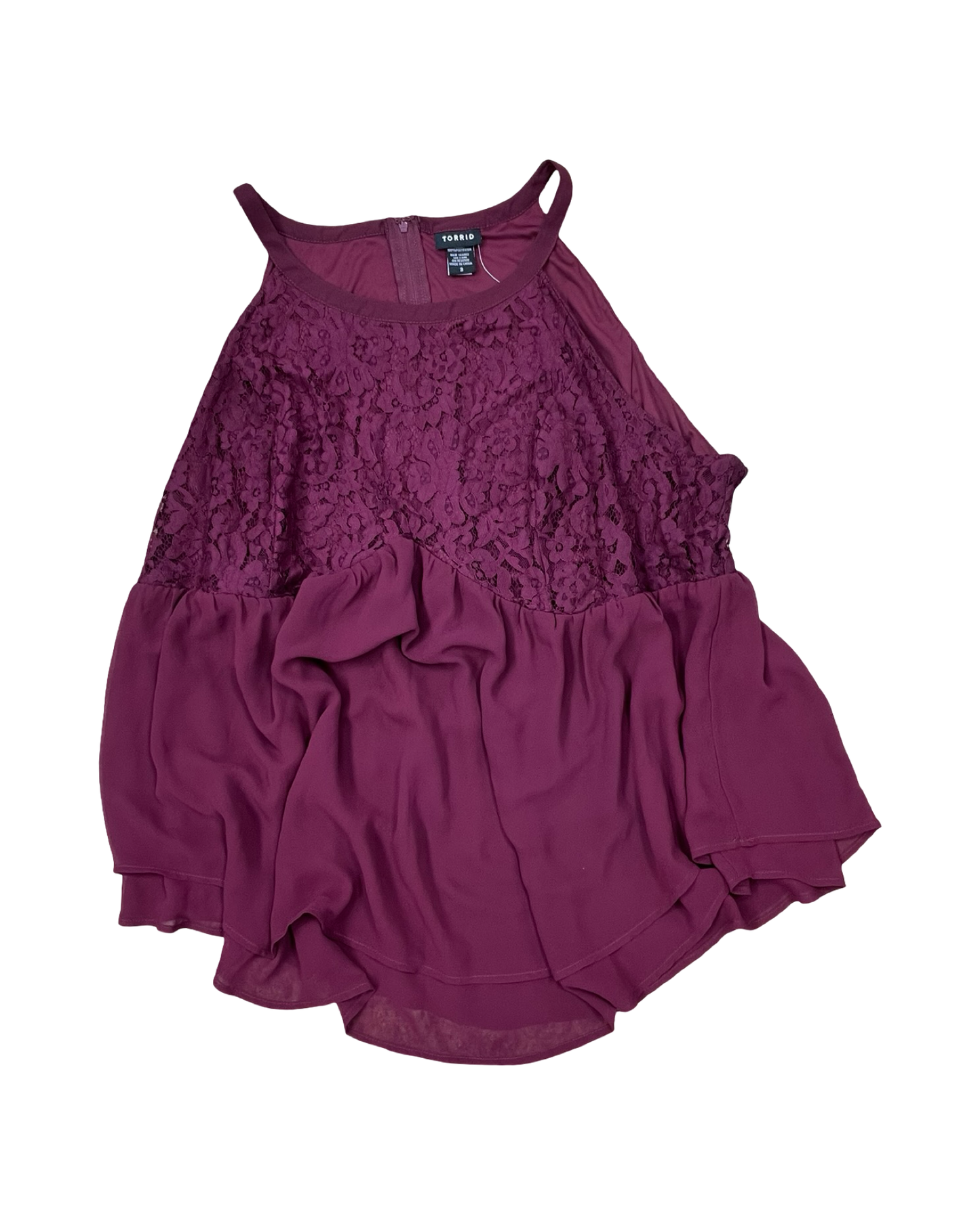Top Sleeveless By Torrid In Maroon, Size:3X