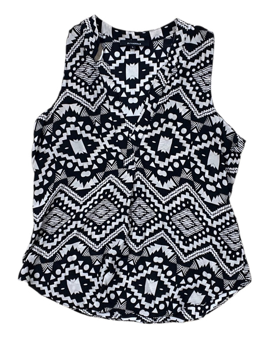 Top Sleeveless By Olivaceous In Black & Tan, Size:L