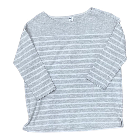 Top 3/4 Sleeve By Old Navy In Grey & White, Size:Xs