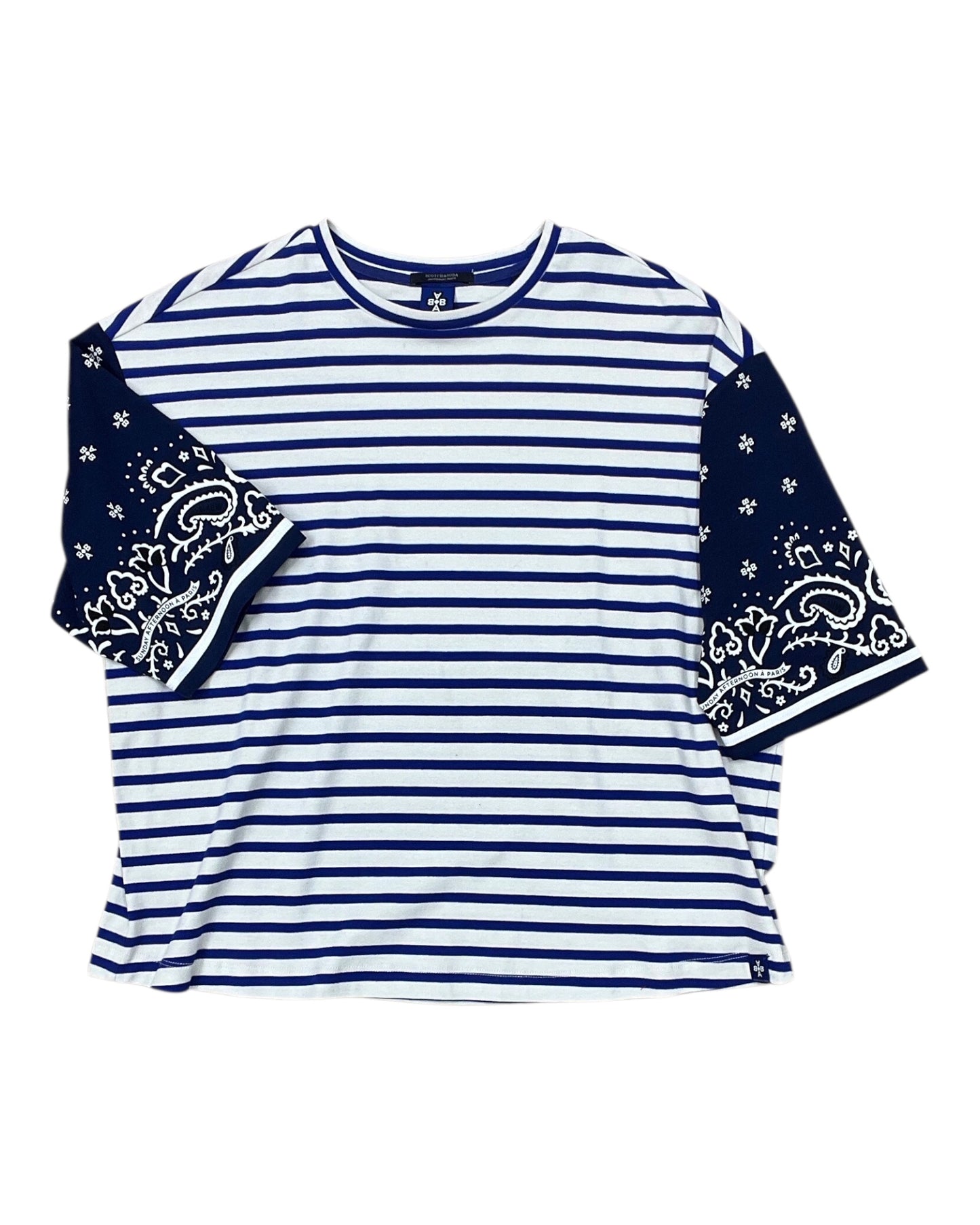 Top Ss By Scotch & Soda In Blue & White, Size:S