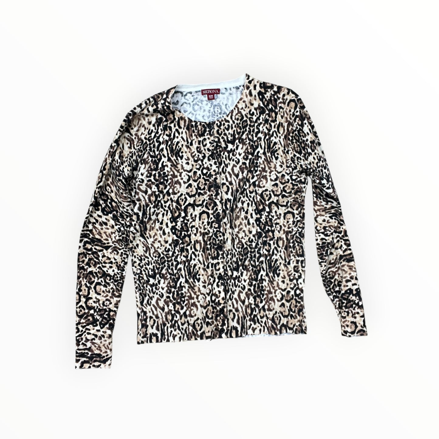 Cardigan By Merona In Animal Print, Size:M
