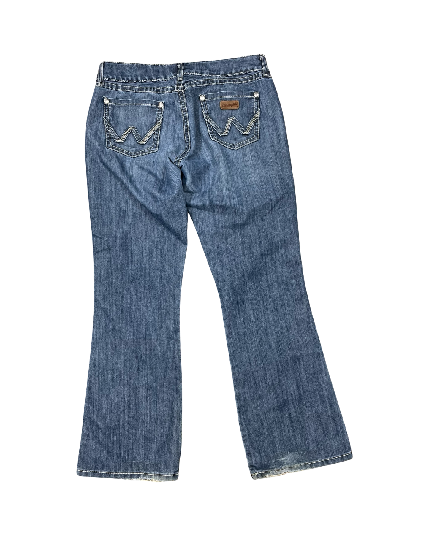 Jeans Boot Cut By Wrangler In Blue Denim, Size:10