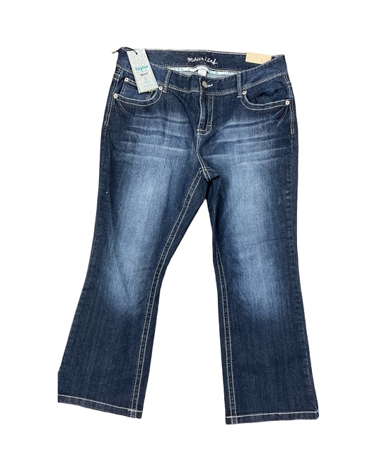 Jeans Boot Cut By Maurices In Blue Denim, Size:18