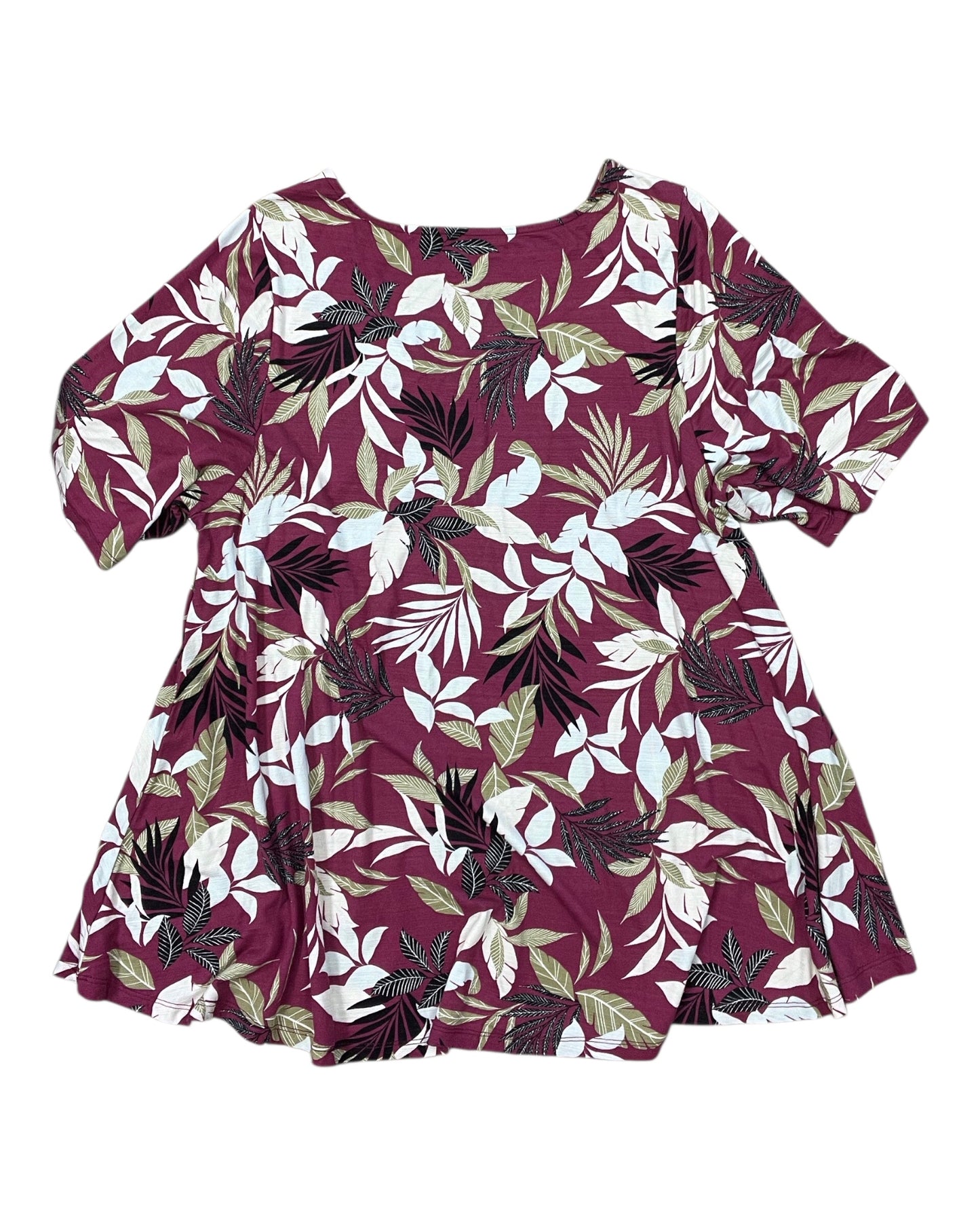 Top Ss By Lane Bryant In Pink & White, Size:3X