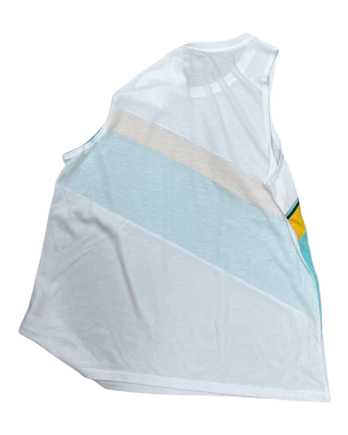 Tank Top By Xersion In White & Yellow, Size:L