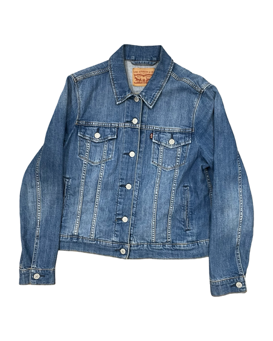 Jacket Denim By Levis In Blue Denim, Size:Xl