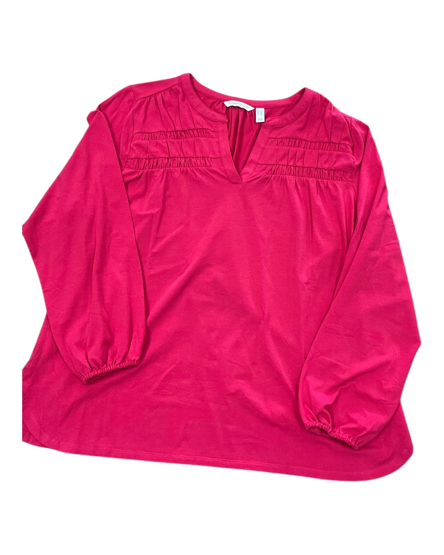 Top Ls By Isaac Mizrahi In Red, Size:2X