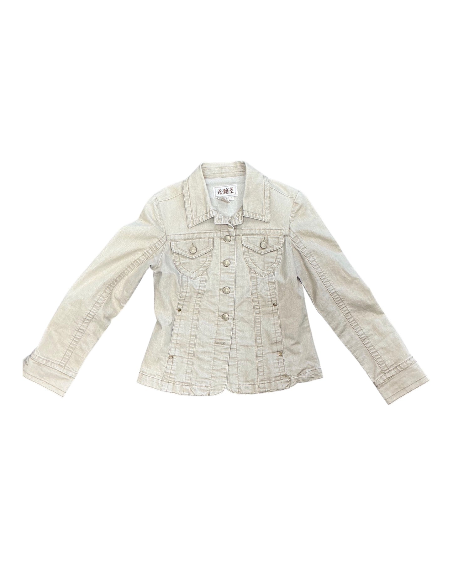 Jacket Denim By Ami In Tan, Size:S