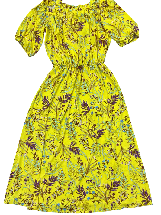 Dress Casual Midi By Christian Siriano In Yellow, Size:Xs