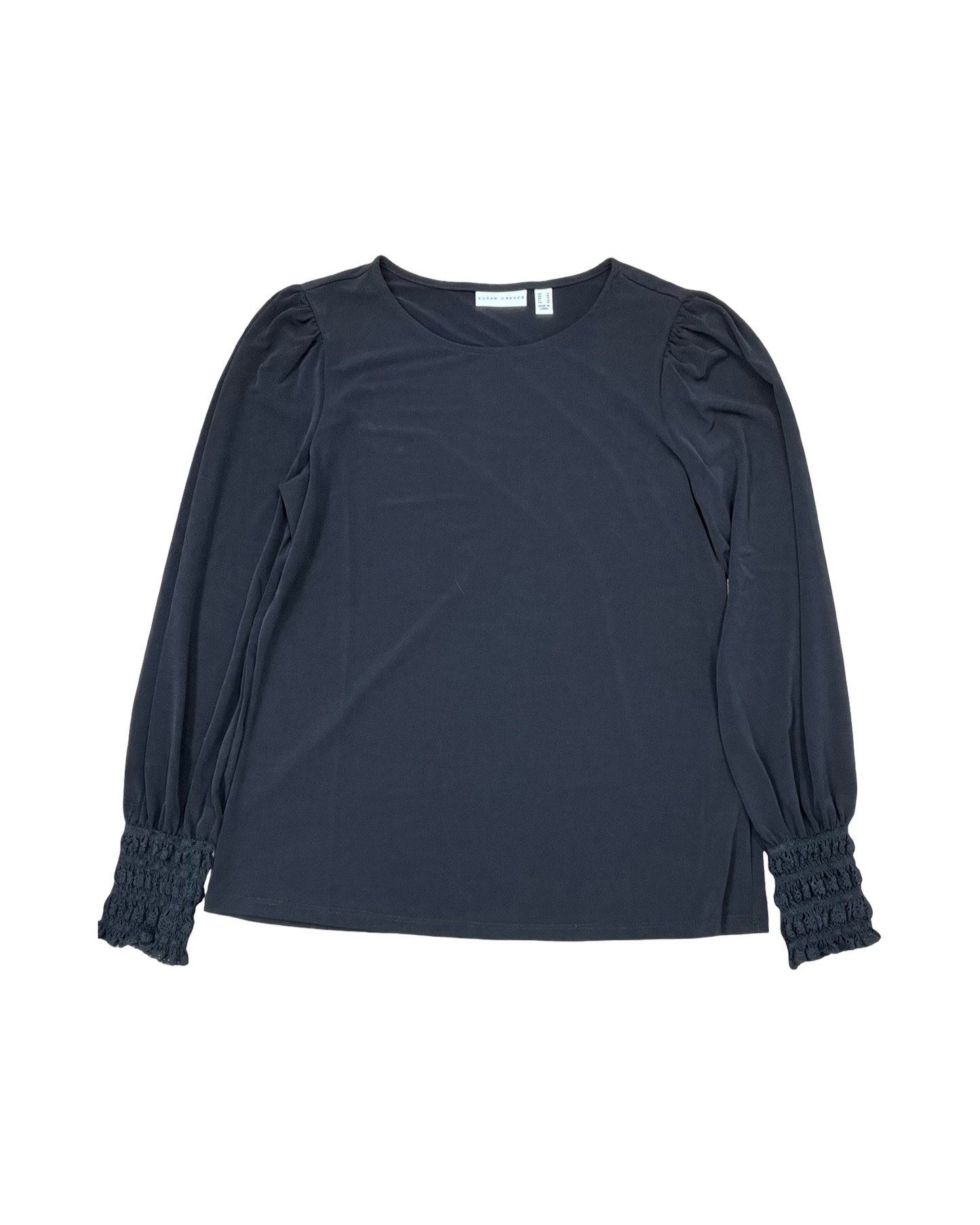 Top Ls By Susan Graver In Black, Size:S