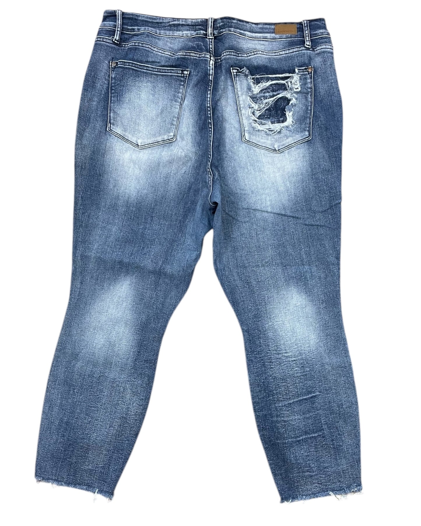 Jeans Straight By Judy Blue In Blue Denim, Size:20