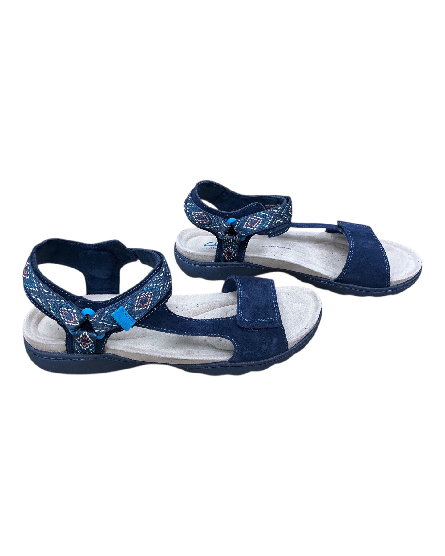 Sandals Flats By Clarks In Navy, Size:9.5