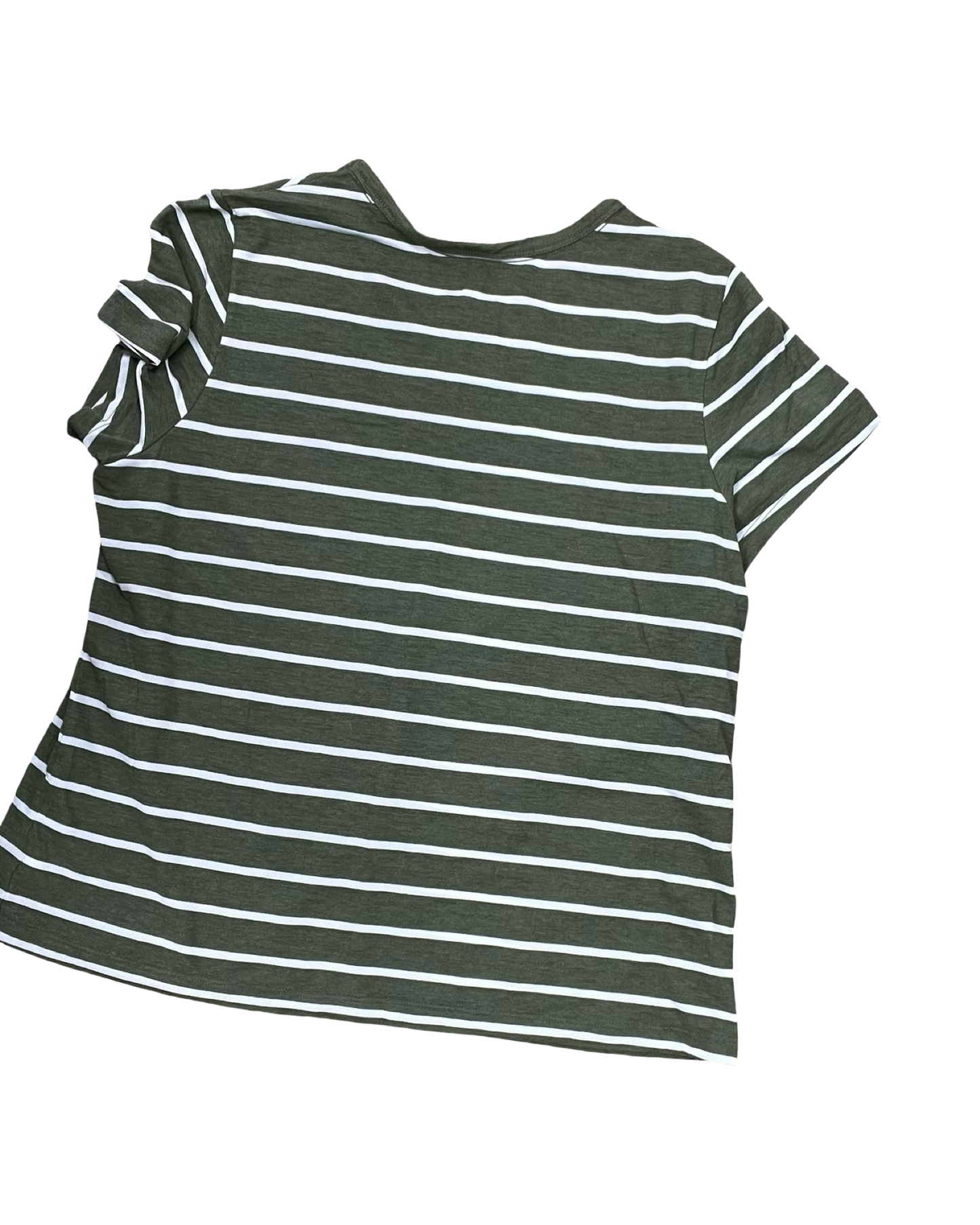 Top Ss By Time And Tru In Green & White, Size:1X