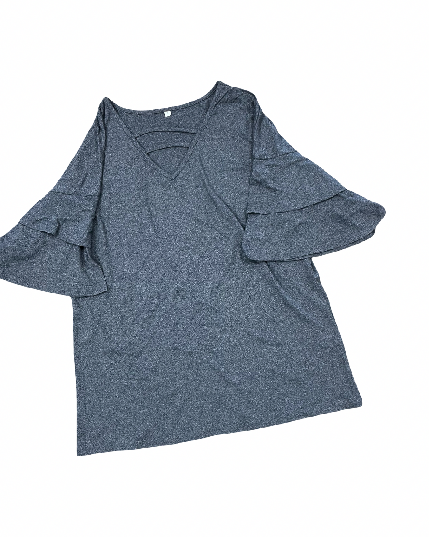 Top Ss By Clothes Mentor In Grey, Size:L