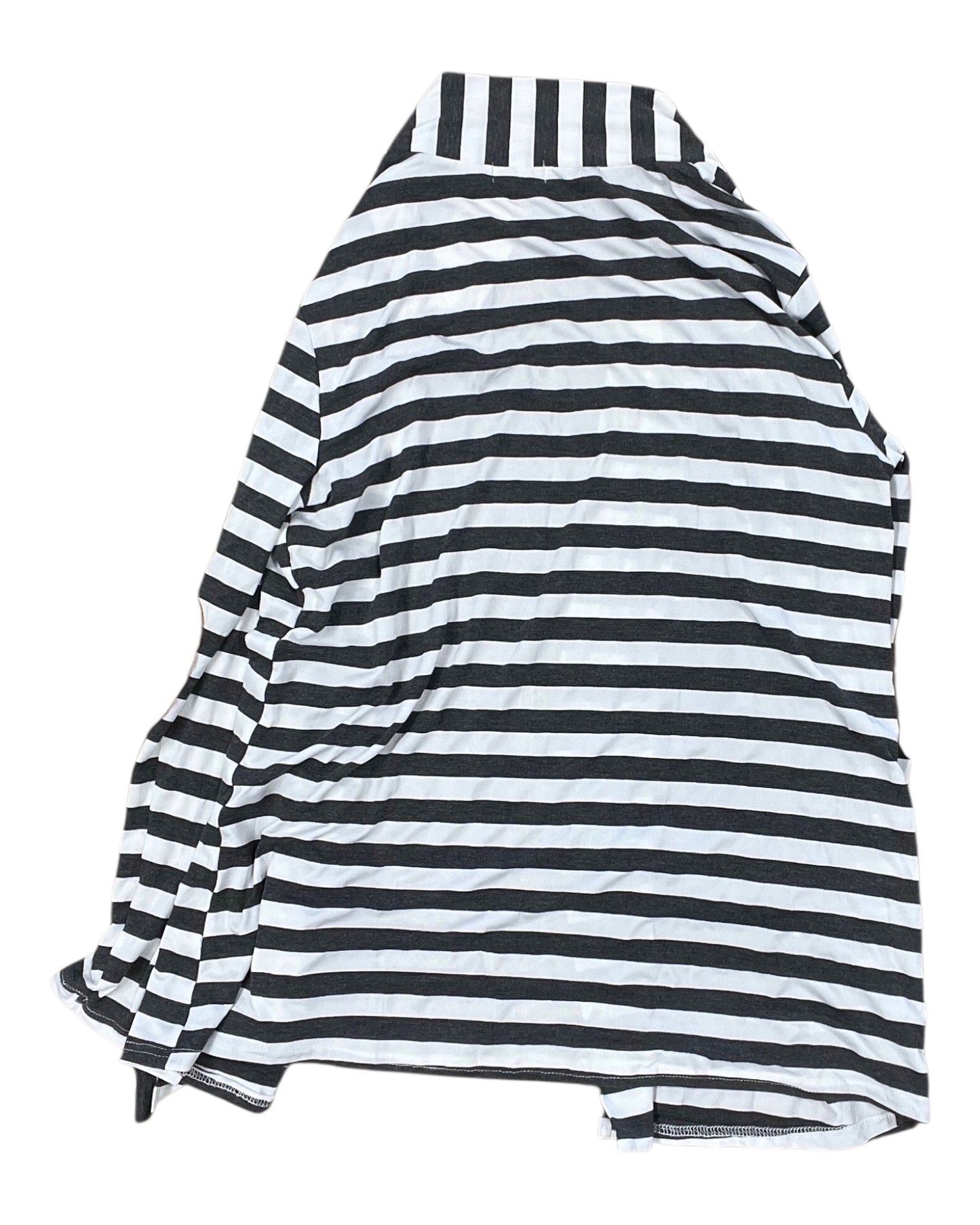 Cardigan By Clothes Mentor In Grey & White, Size:1X