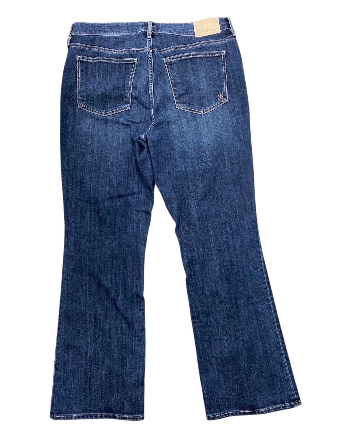 Jeans Boot Cut By Seven 7 In Blue Denim, Size:14