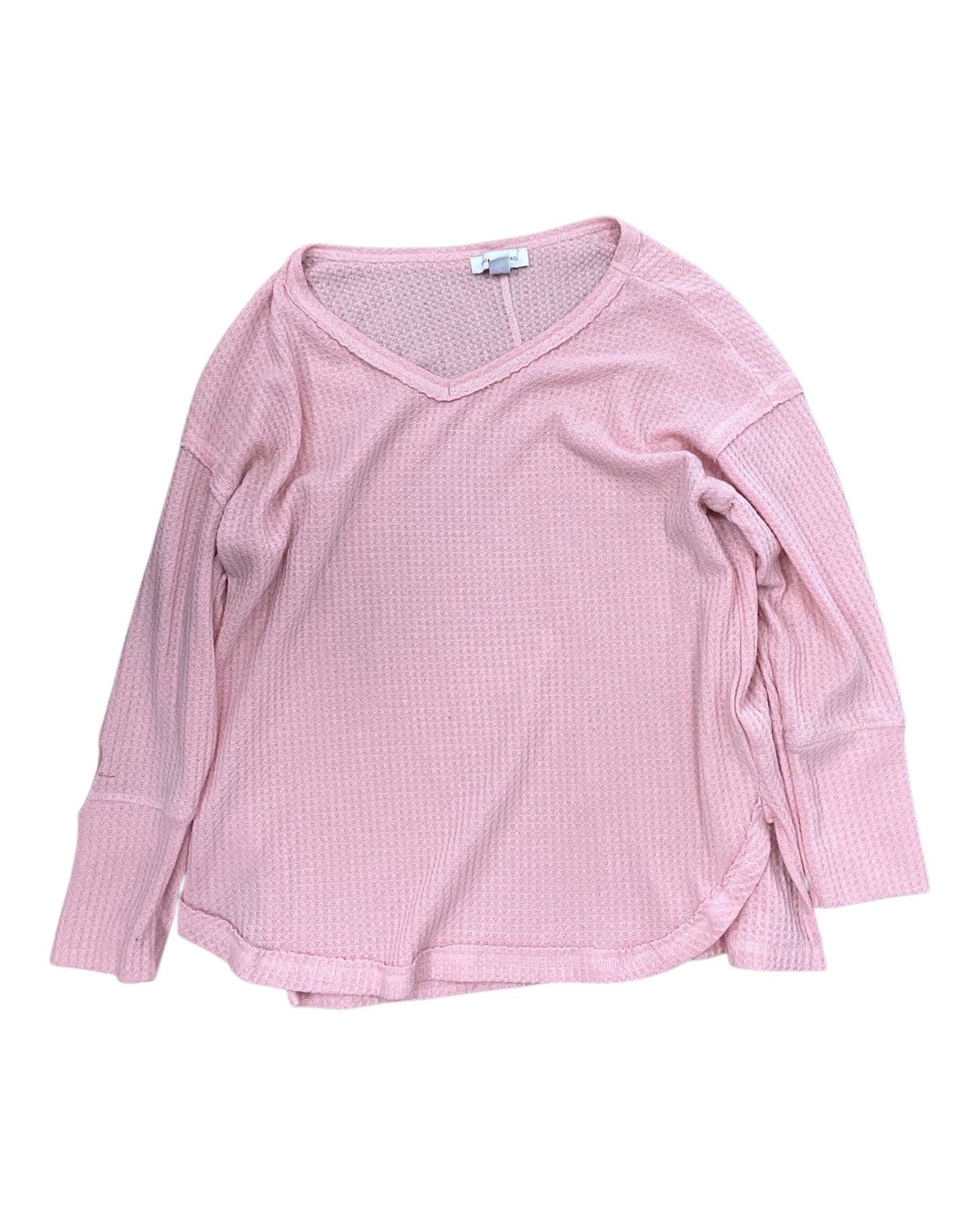 Top 3/4 Sleeve By Vintage America In Pink, Size:M